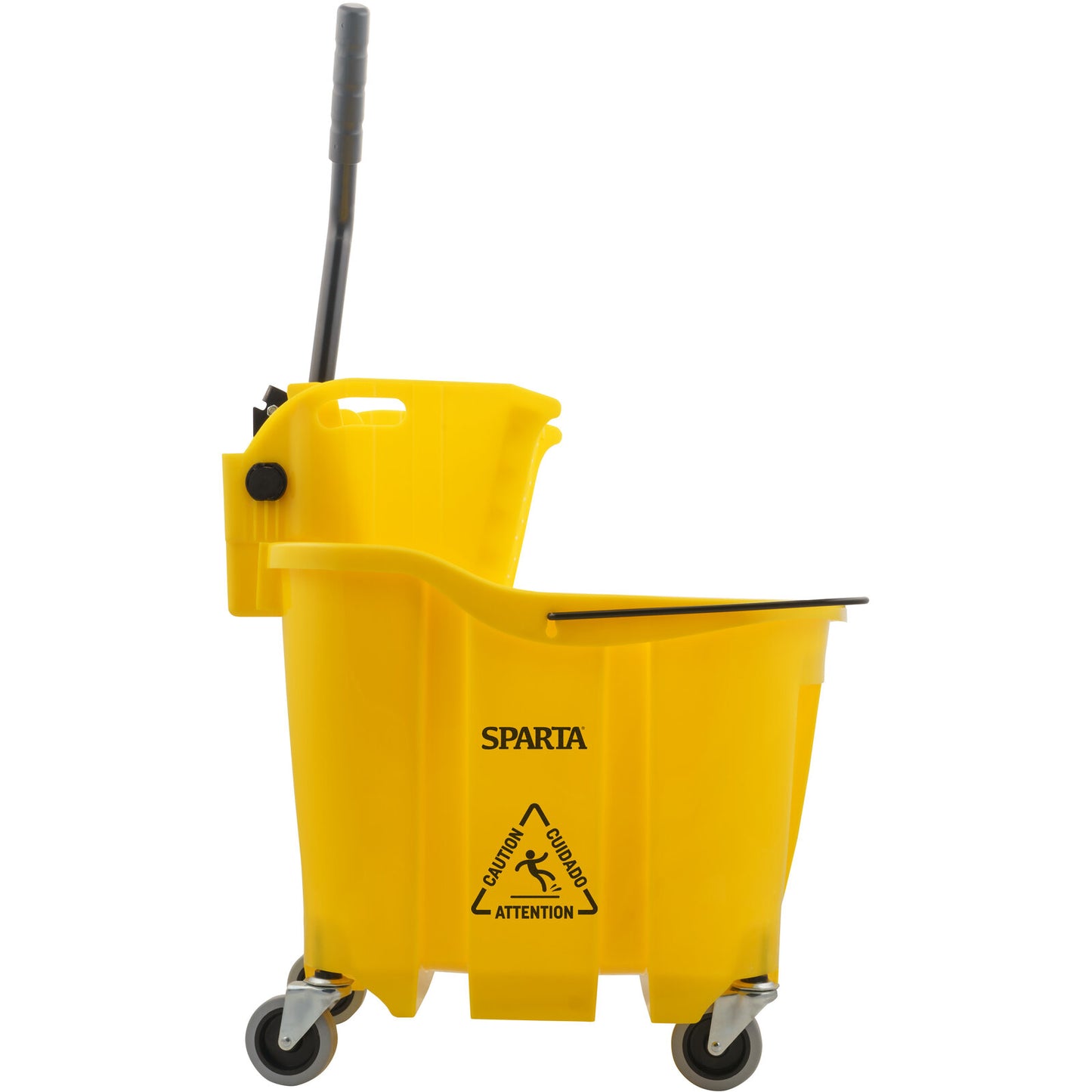 Sparta 8690404 35 Qt Yellow Polypropylene OmniFit Mop Bucket Combo: Side Press Wringer
