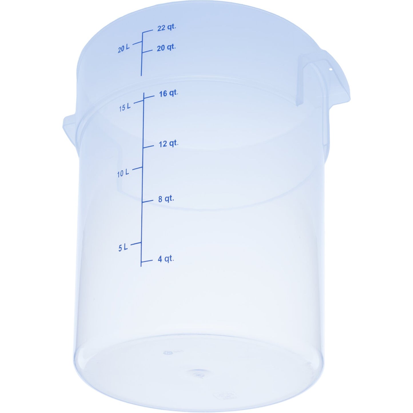 Carlisle 1096930 22 Qt Clear Round Polypropylene StorPlus Food Storage Container