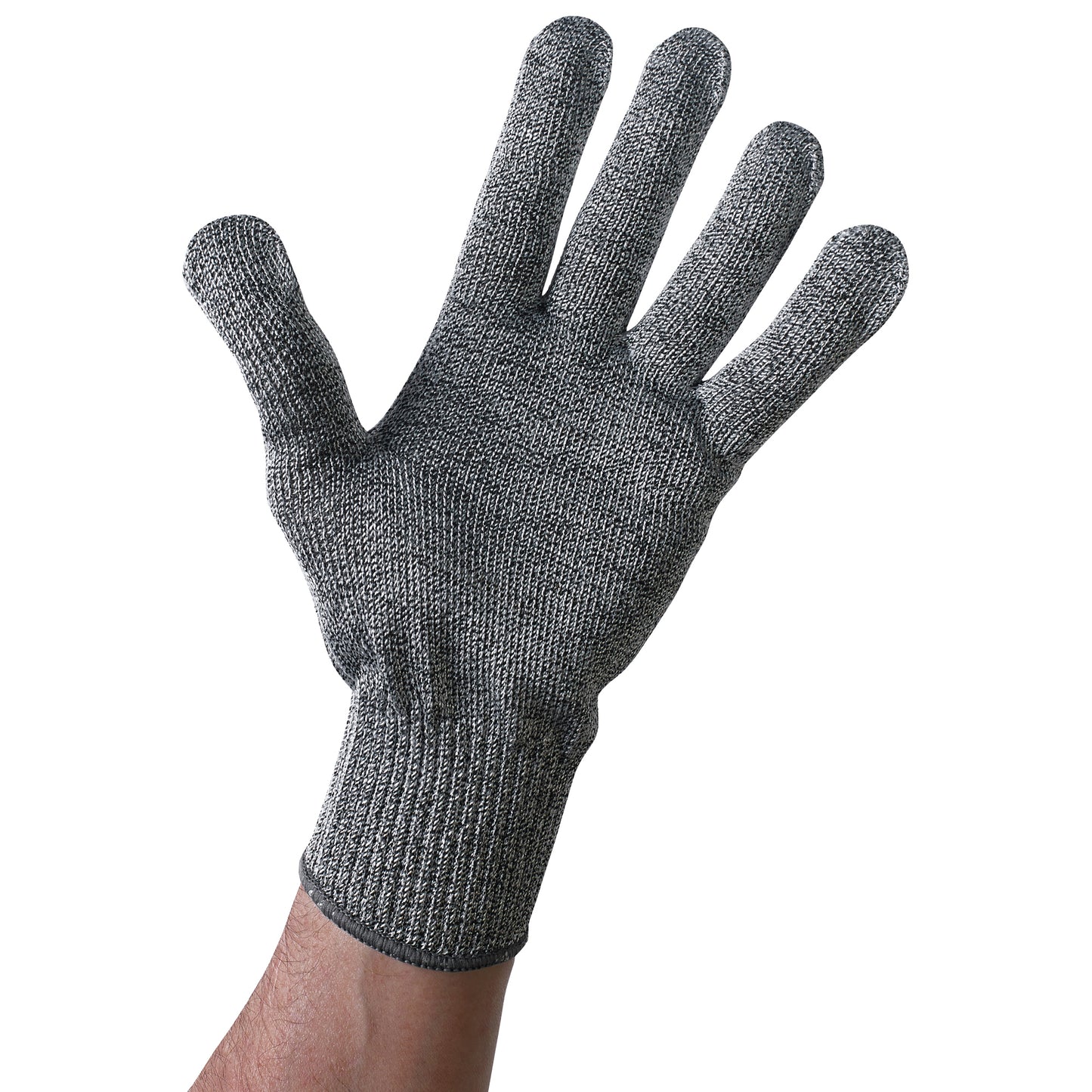 Winco GCRA-L Large Gray Cut Resistant Glove, Gray Wristband