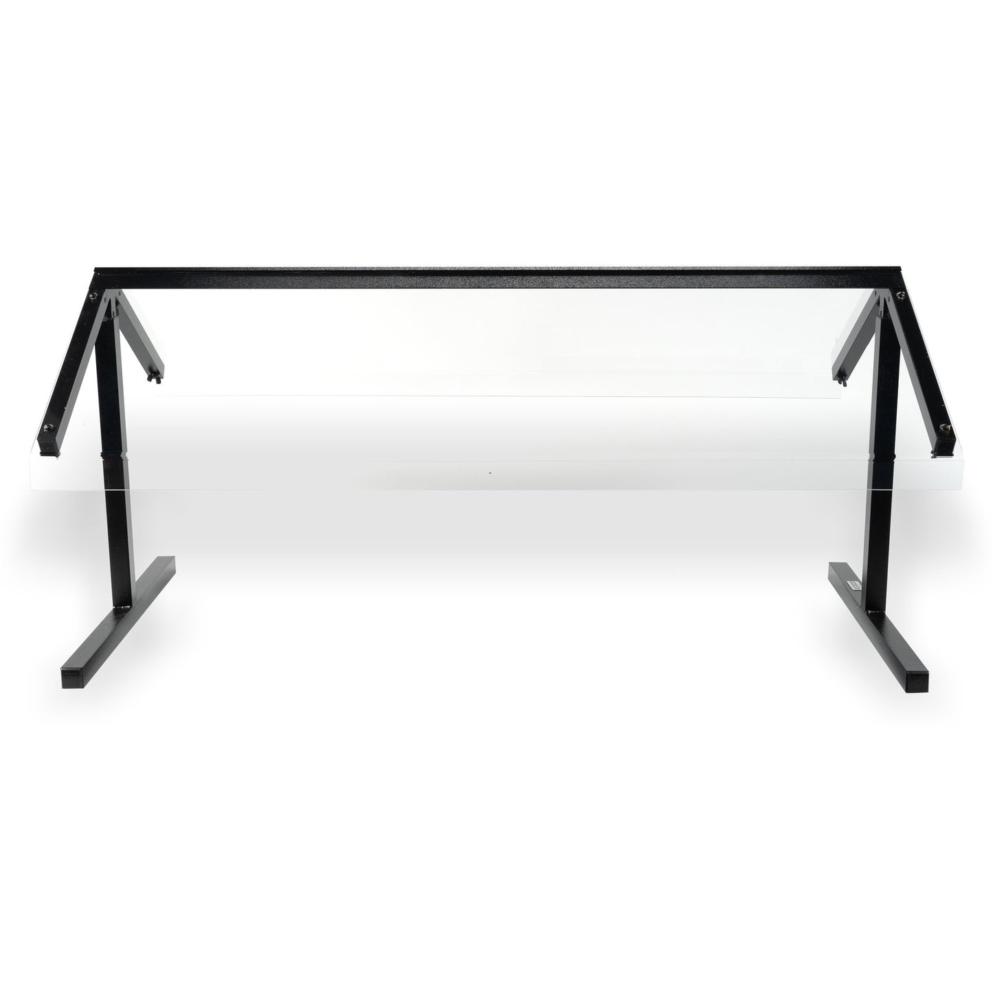 Carlisle 972003 48" Black Adjustable Sneeze Guard Double-Sided