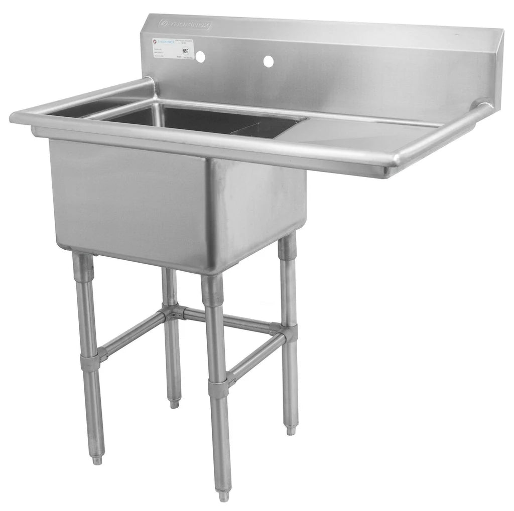 Thorinox TSS-1818-R18 18" x 18" Single Sink with Right Drainboard