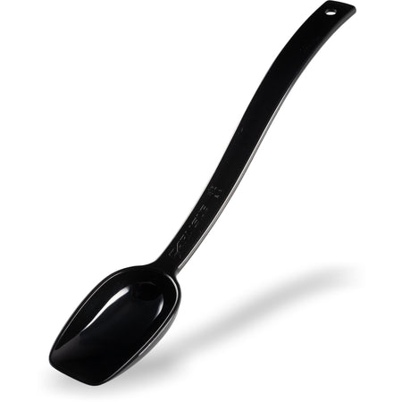 Carlisle 447003 0.8 oz 10" Black Polycarbonate Solid Spoon