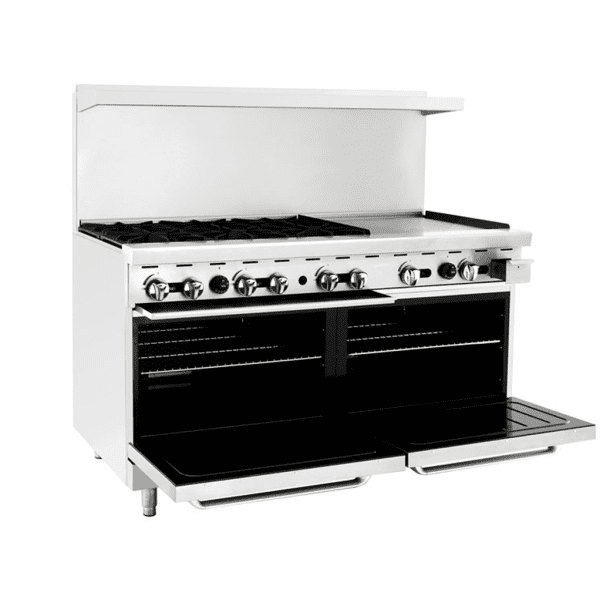 Atosa AGR-6B24GR-LP 60" Liquid Propane Gas Six Burner Gas Range with 24" Griddle