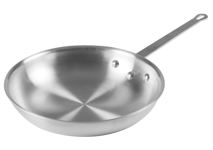 Winco AFP-14A 14" Natural Finish Aluminum Gladiator Fry Pan