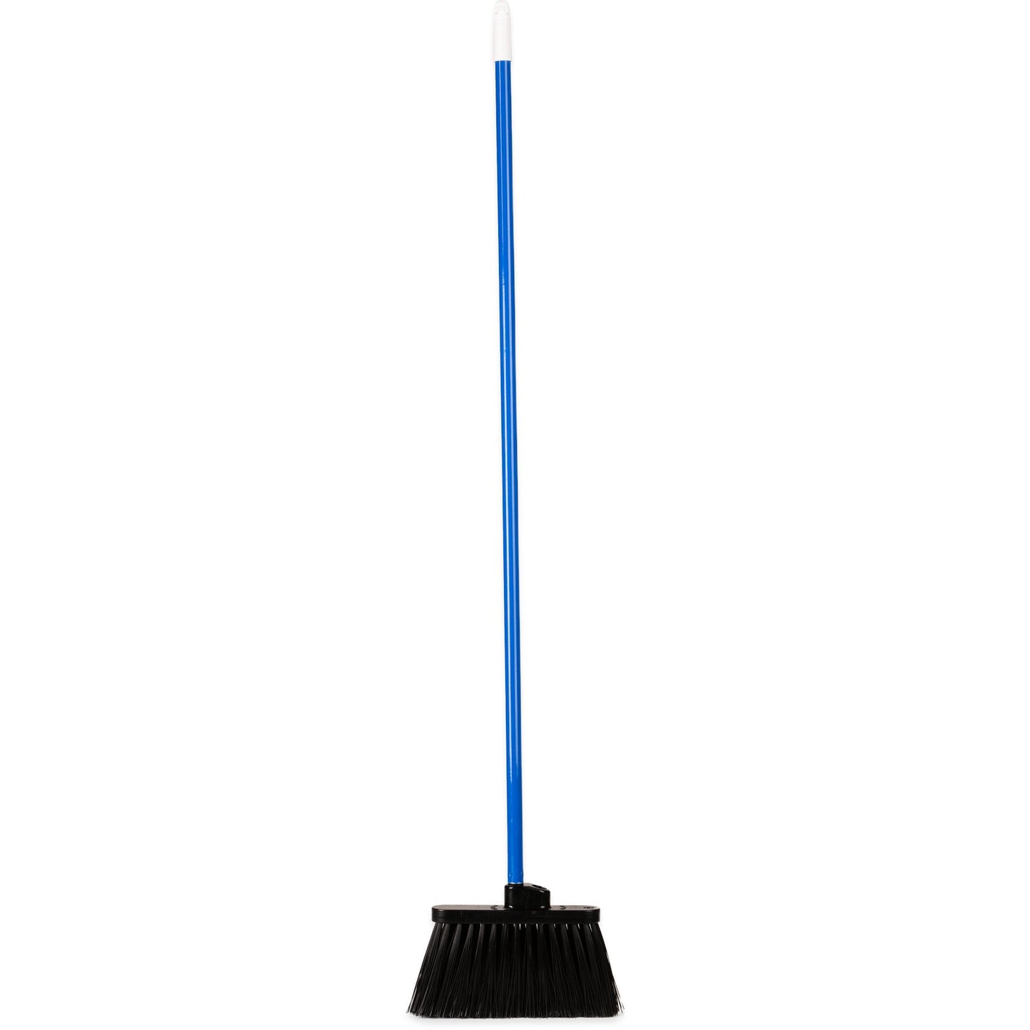 Carlisle 3686403 Black Duo-Sweep Duo-Sweep 11” Unflagged Broom with 48” Blue Metal Handle
