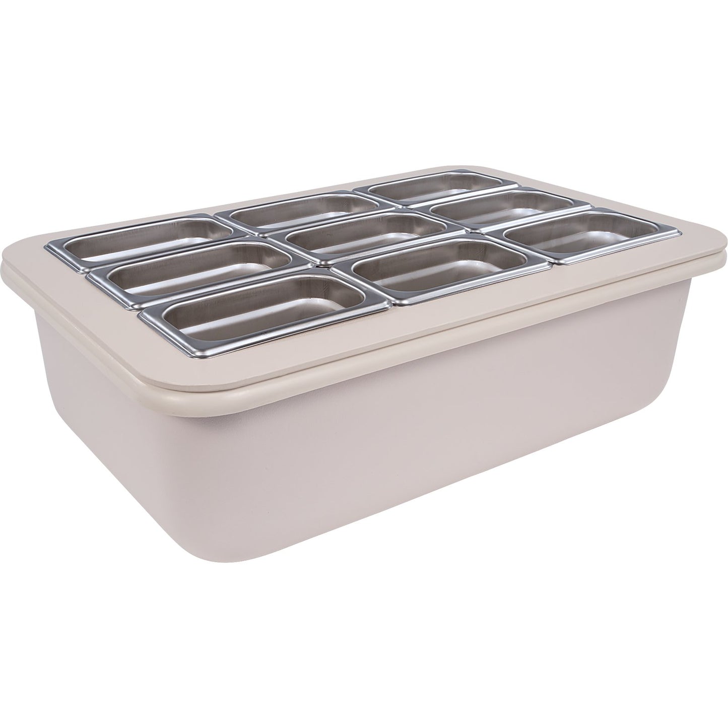 Carlisle CM104902 24 Qt Full-Size White Coldmaster Coldpan with Organizer