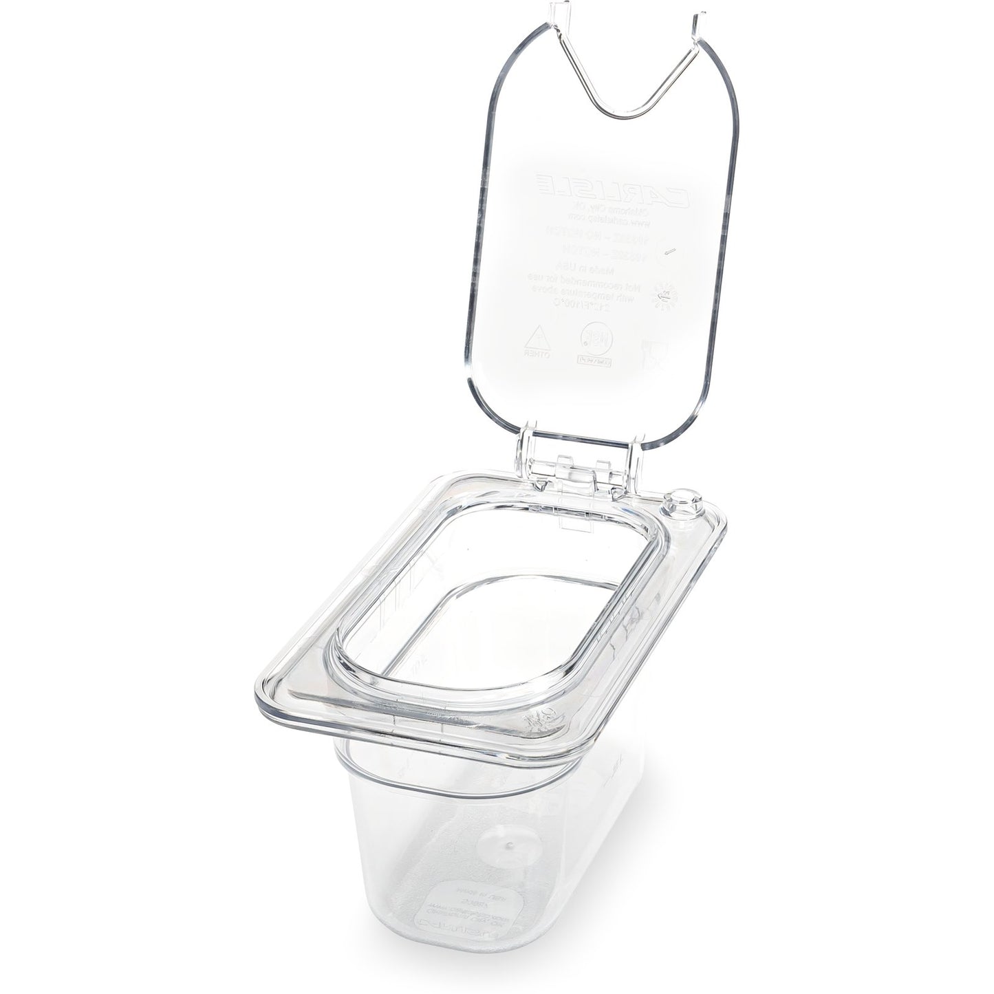 Carlisle 3068707 1/9 Size Clear Polycarbonate StorPlus Food Pan, 4" Deep