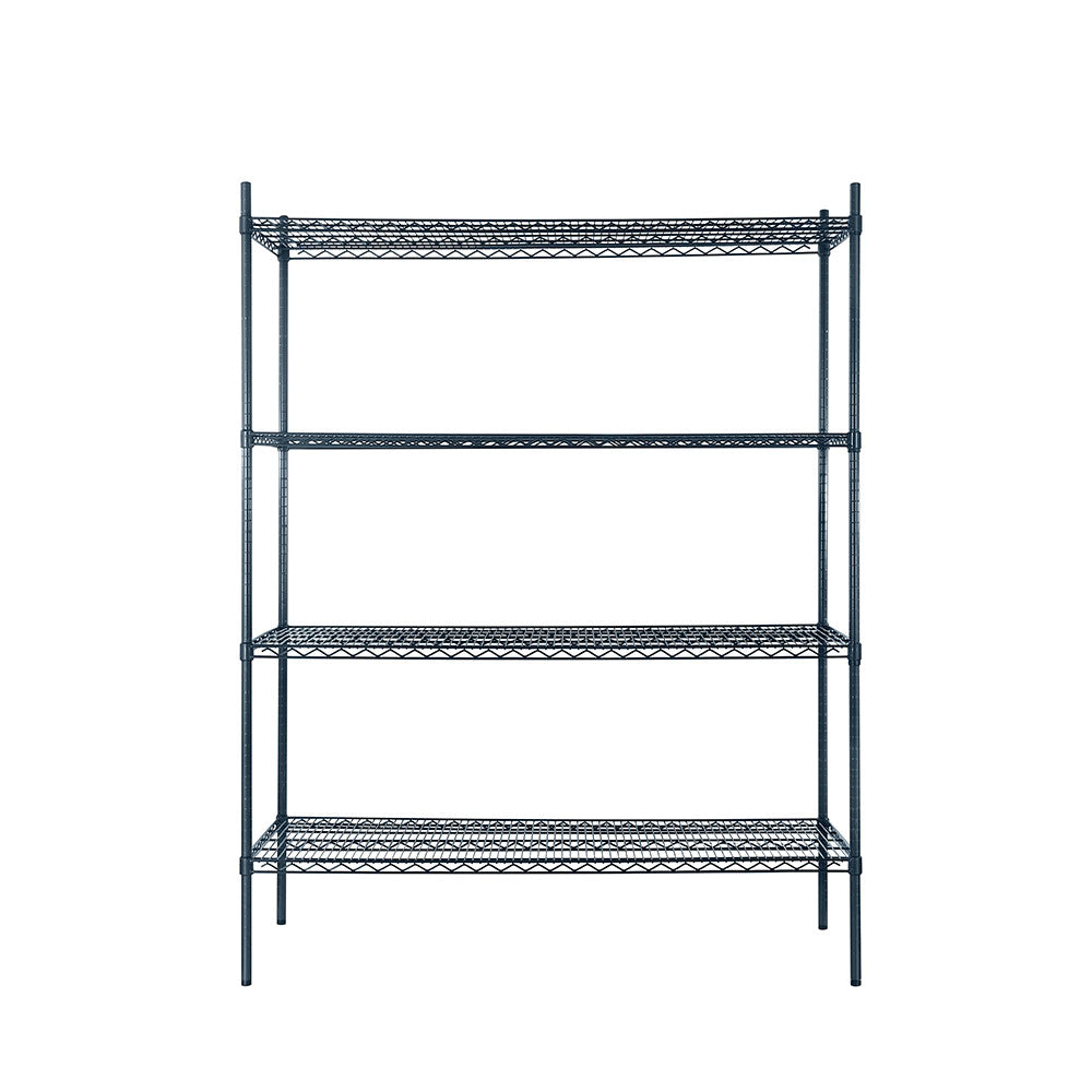 Atosa MWSSE184886 18"x48" Slate Gray 5-Shelf Epoxy Shelving Unit with 86" Post