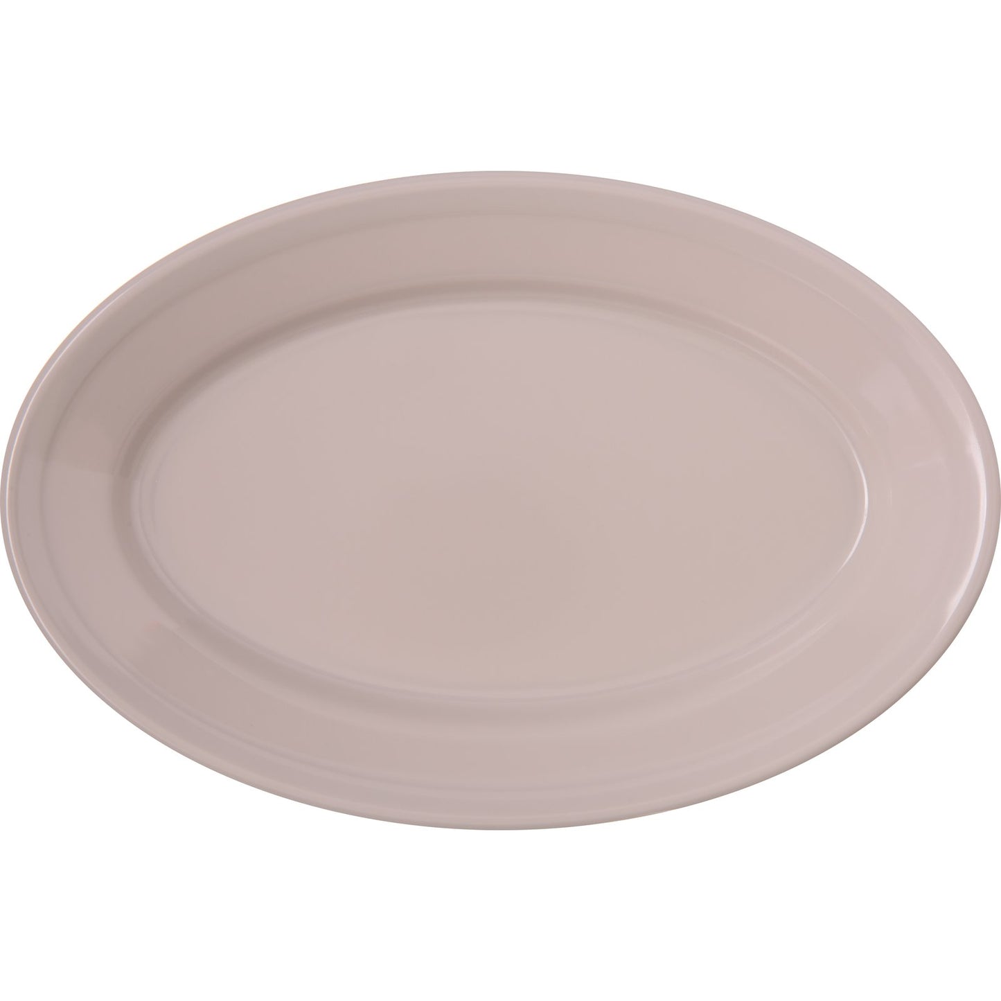 Carlisle 4356342 9.25" x 6.25" Bone Dallas Ware Melamine Oval Platter Tray