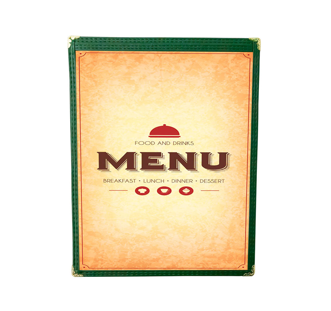 Omcan 39791 9 1/2" x 11 3/4" Green Single Menu Holder