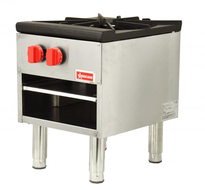 Omcan 37525 Gas One Burner Stock Pot Range with LP Conversion Kit