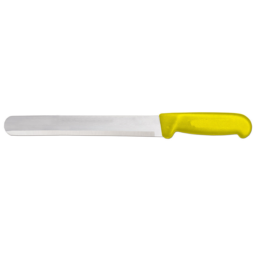Omcan 12559 12-inch Yellow Polypropylene Handle Slicer Straight Knife