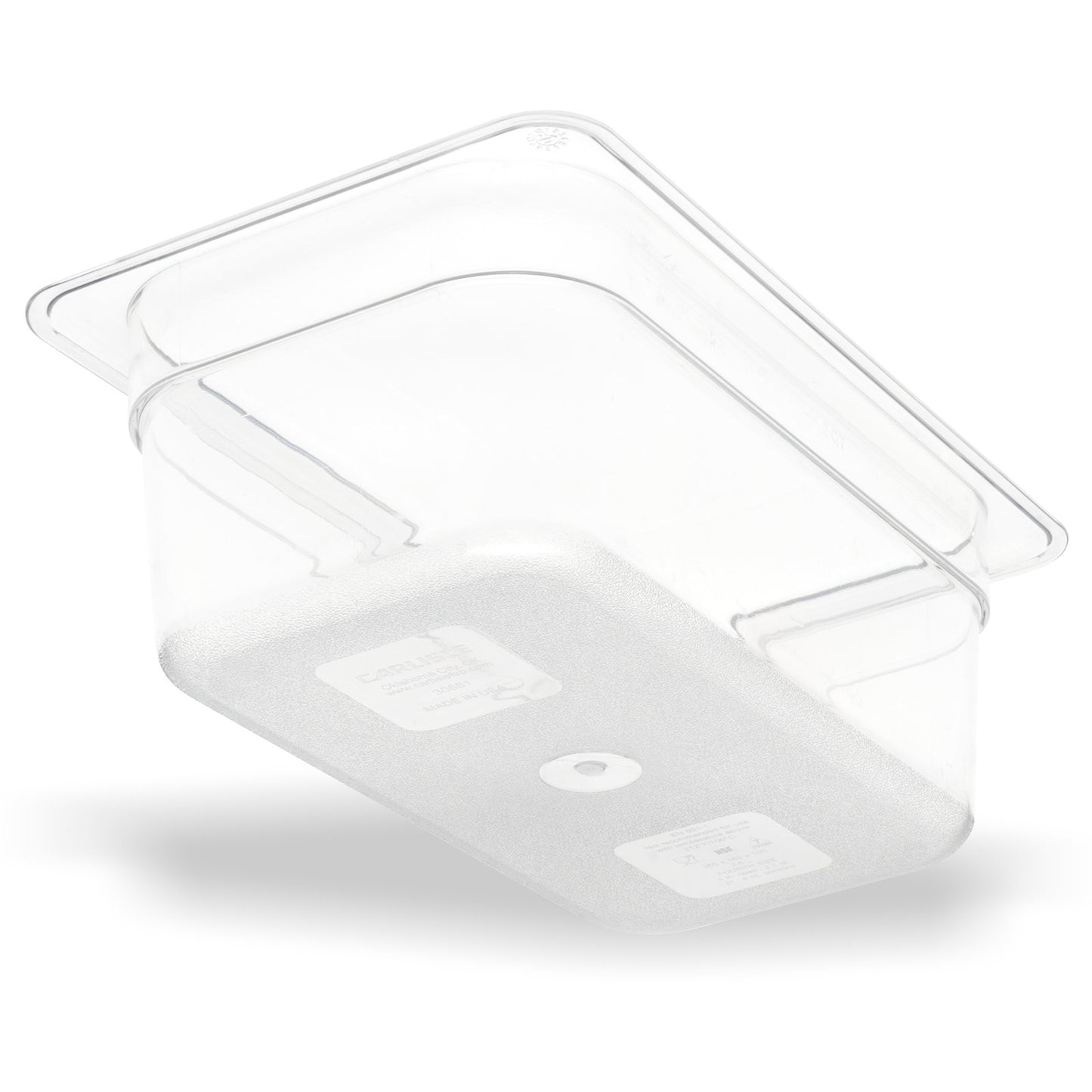 Carlisle 3068107 1/4 Size Clear Polycarbonate StorPlus Food Pan, 4" Deep