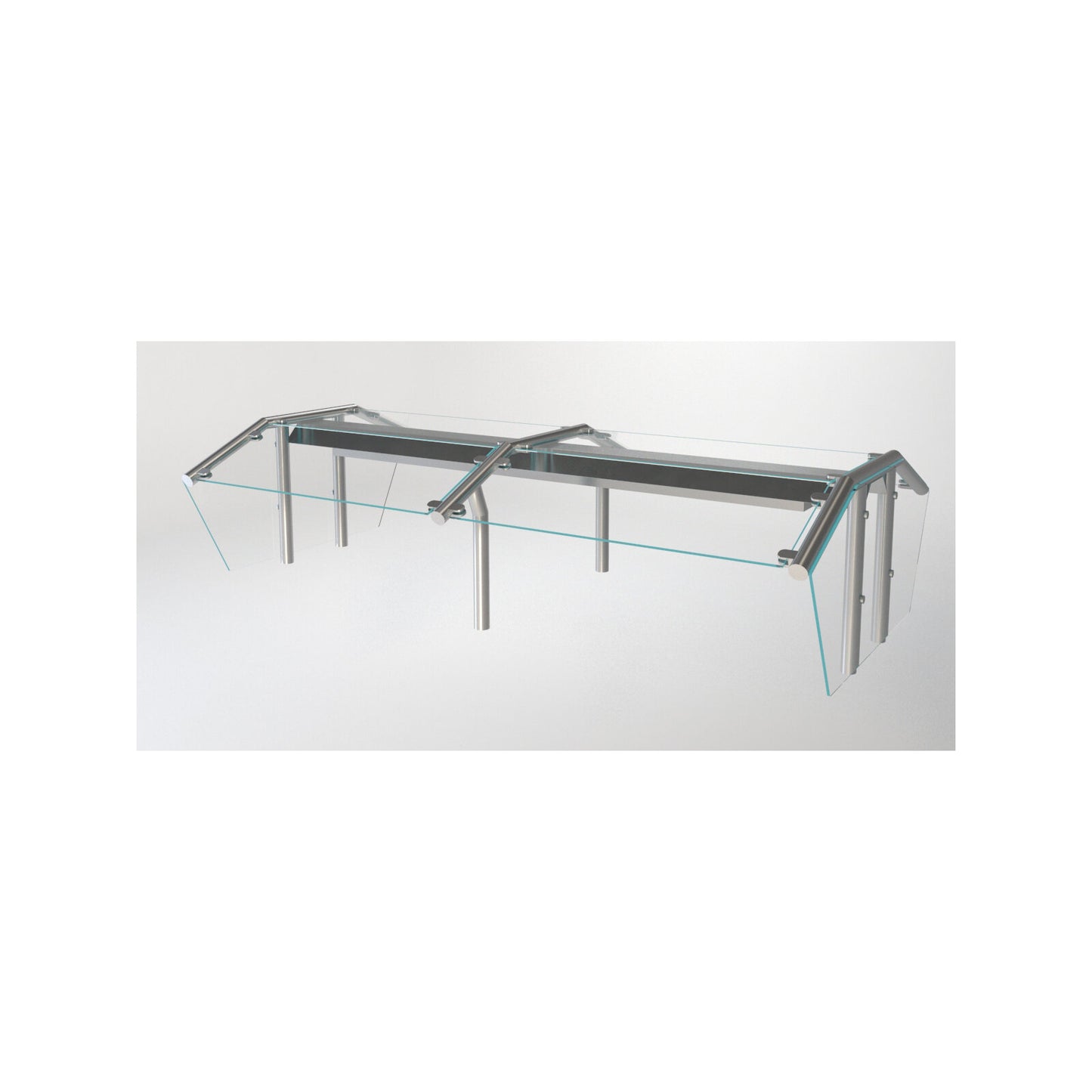 Dinex DXPBPGH3 3-Well DineXpress Double-Sided Buffet Guard with Infrared Lights