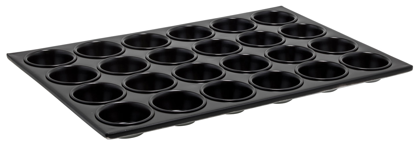 Winco AMF-24NS 3 oz. Aluminum 24 Cup Muffin Pan, Non-stick