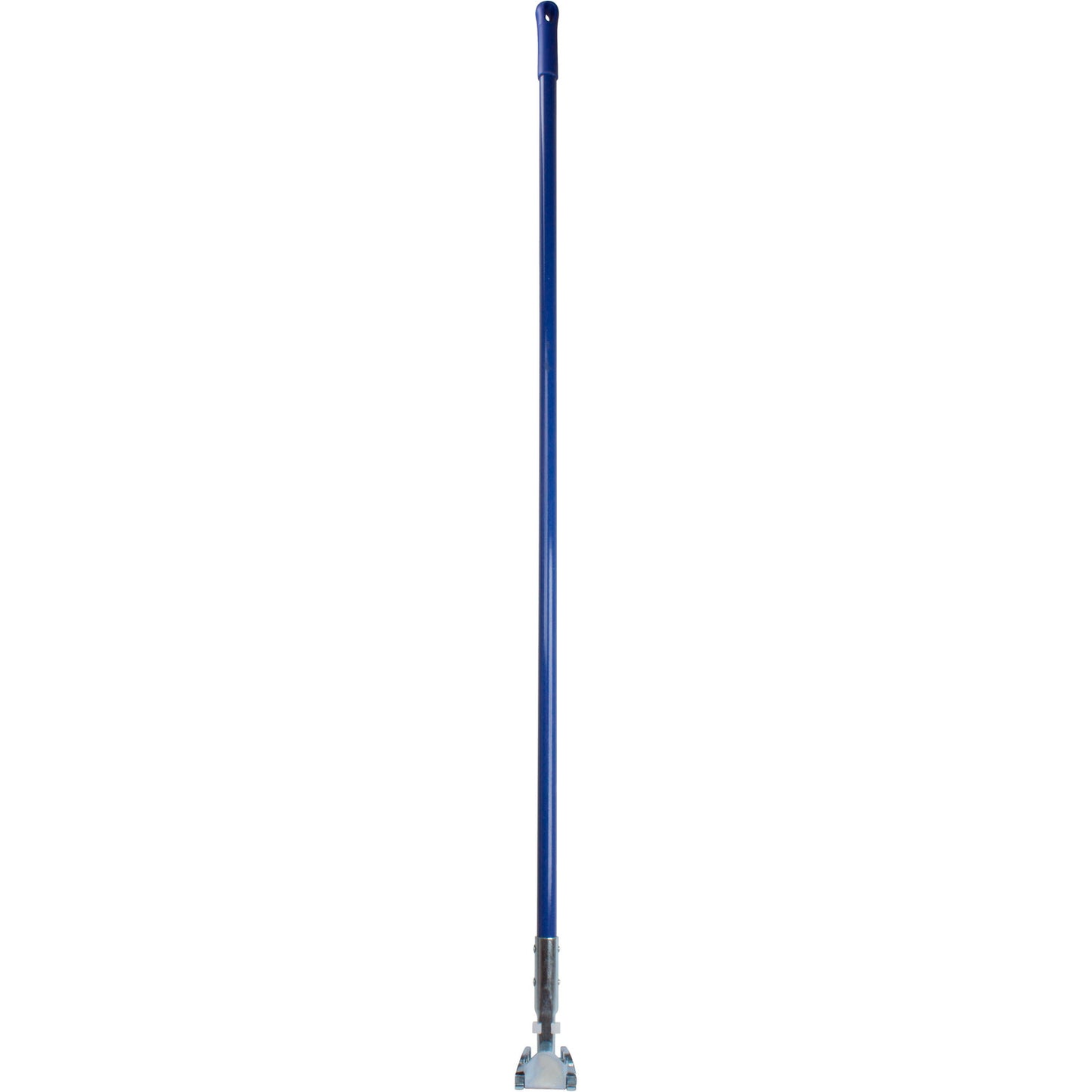 Carlisle 362113EC14 60" Blue Fiberglass Dust Mop Handle with Clip-On Connector