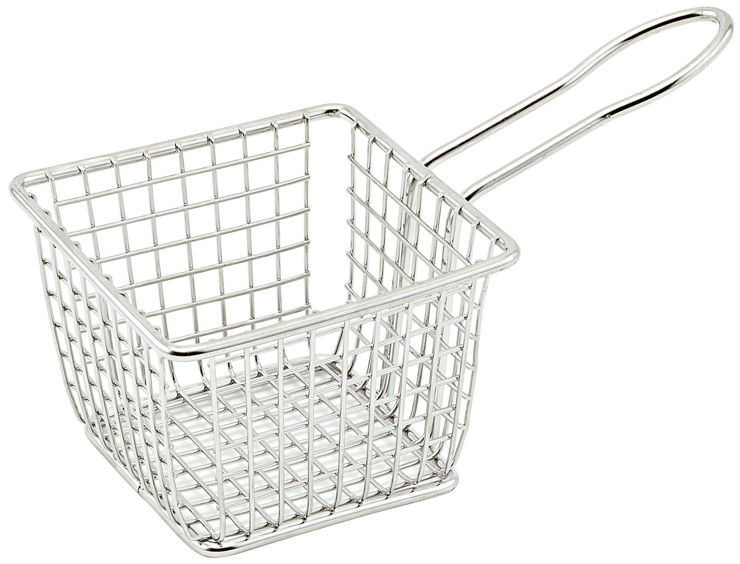 Winco FBM-443S 4"x4"x3" Square Mini Fry Basket