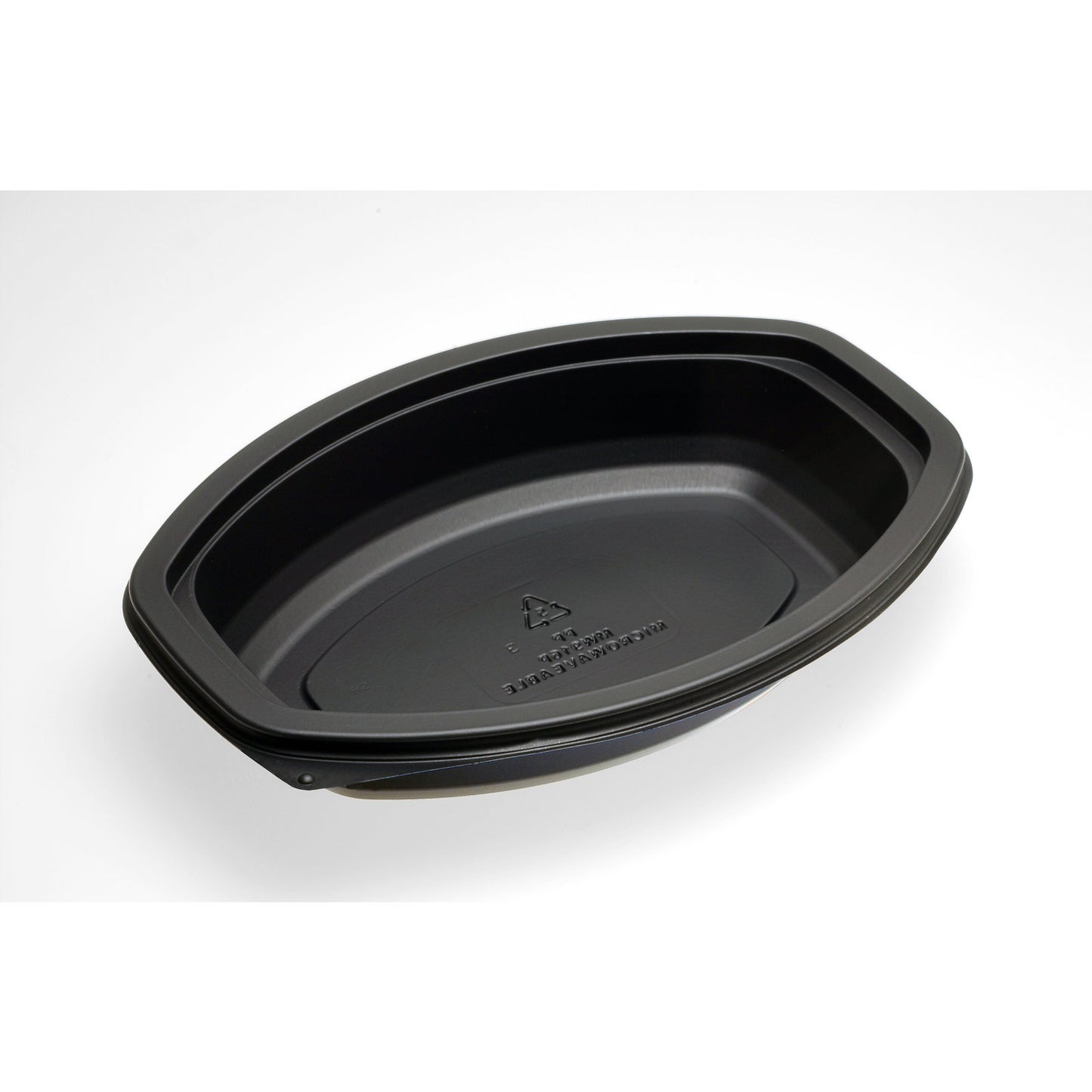 Proex DXMW916PBLK 16oz. Black Microwaveable Oval Casserole Container (250/cs)
