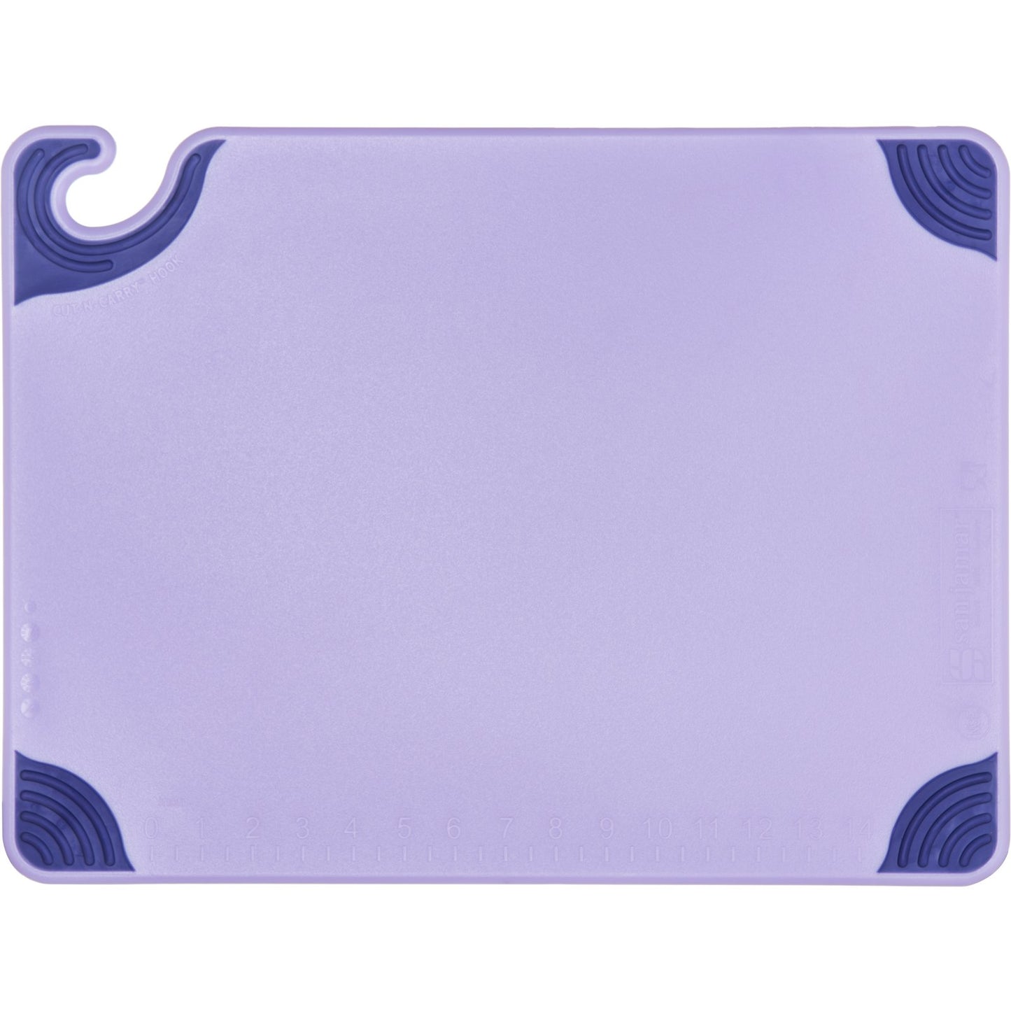 San Jamar CBG152012PR 15" x 20" x 0.5" Purple Saf-T-Grip Cutting Board