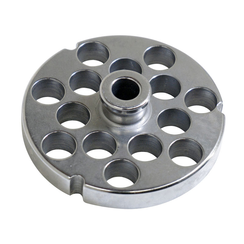 Omcan 23562 #32 Three Notches/Round Stainless Steel Machine Plate with Hub, 16mm (5/8")