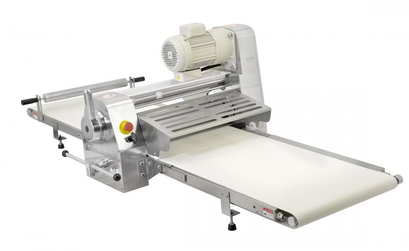 Omcan 42154 Stainless Steel Tabletop Dough Sheeter with 88-inch Conveyor Length