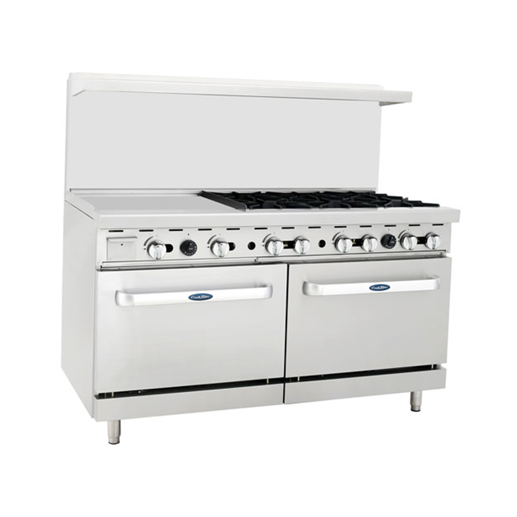 Atosa AGR-6B24GL-LP 60" Liquid Propane Gas Six Burner Gas Range with 24" Griddle