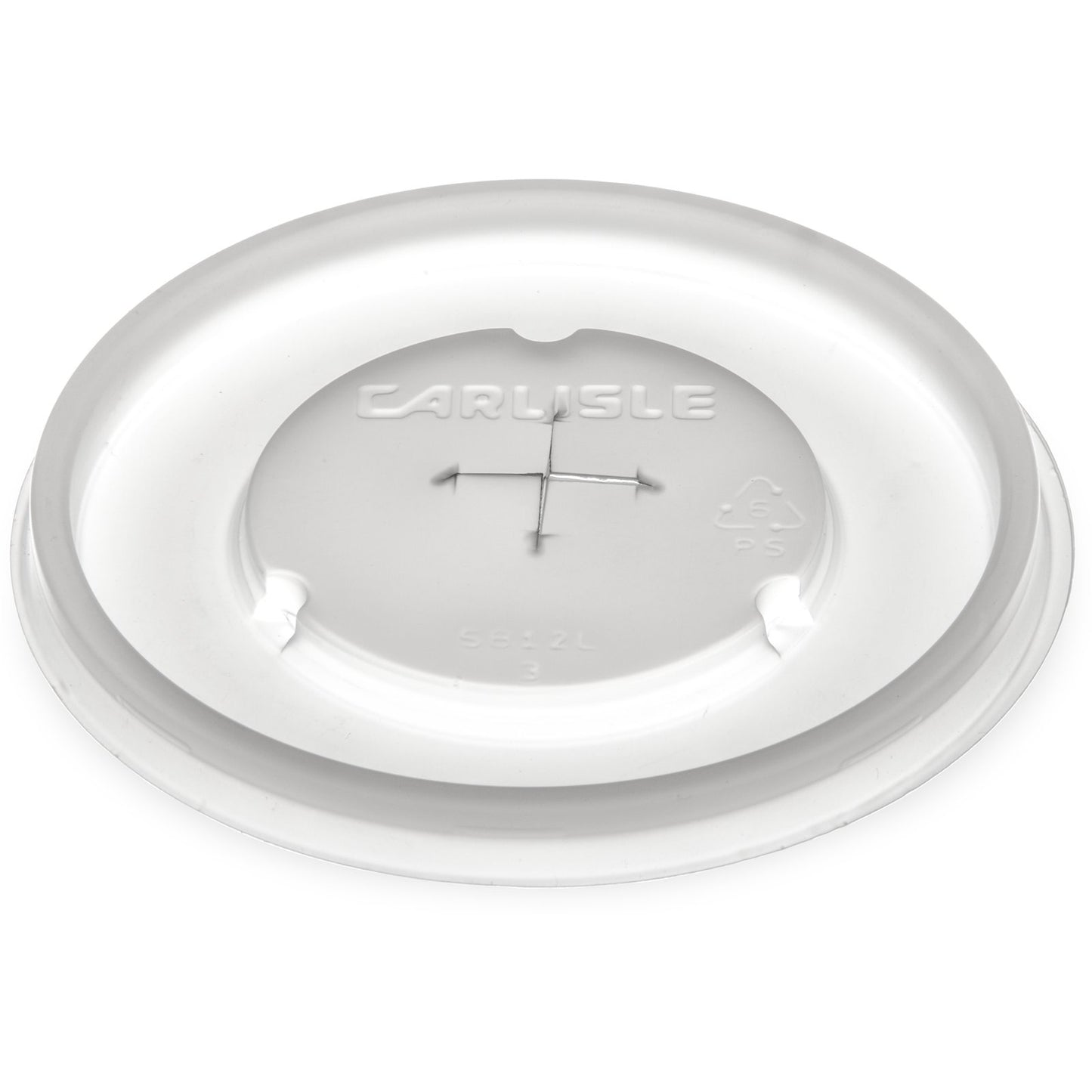 Dinex DX5812ST8714 Translucent Disposable Lid with Straw Slot Fits for 12 oz Tumblers (1000/cs)