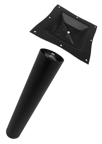 Omcan 43207 4.5" Black Diameter Column with 28.5" Height Square Top Sider