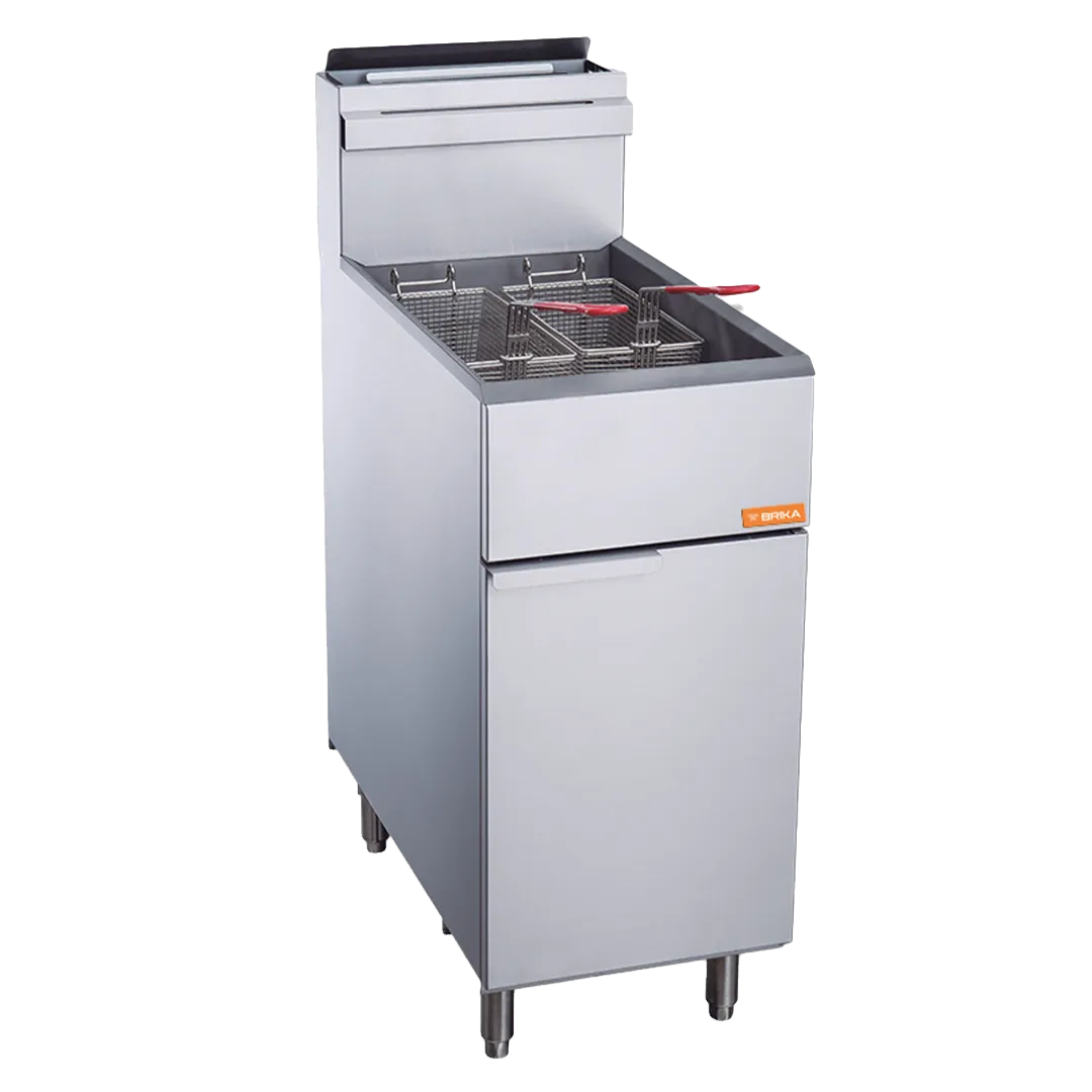 Brika BFR-50-NG 50 lb Four Tube Burner Natural Gas Fryer