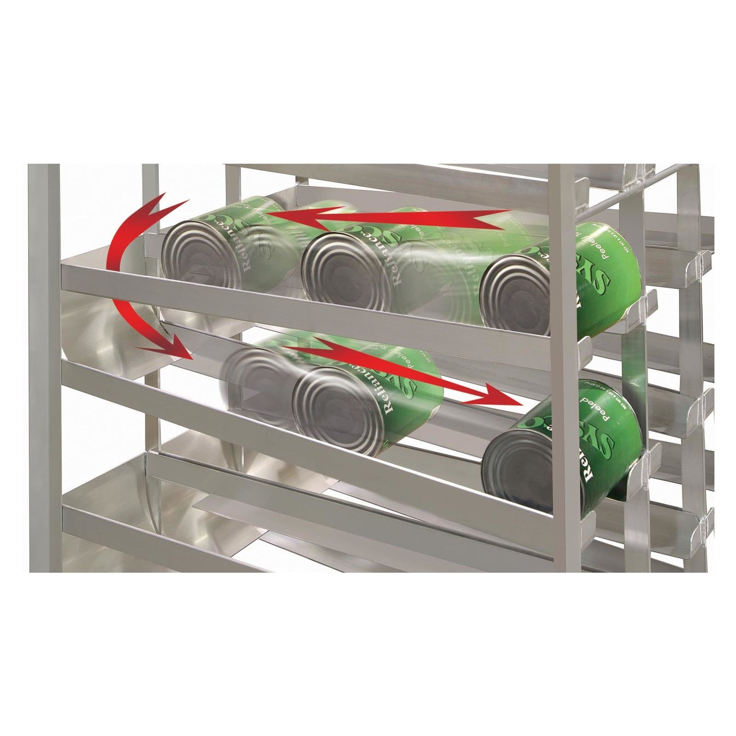 Dinex DXPCSR308 Aluminum Rear Load Can Storage Rack