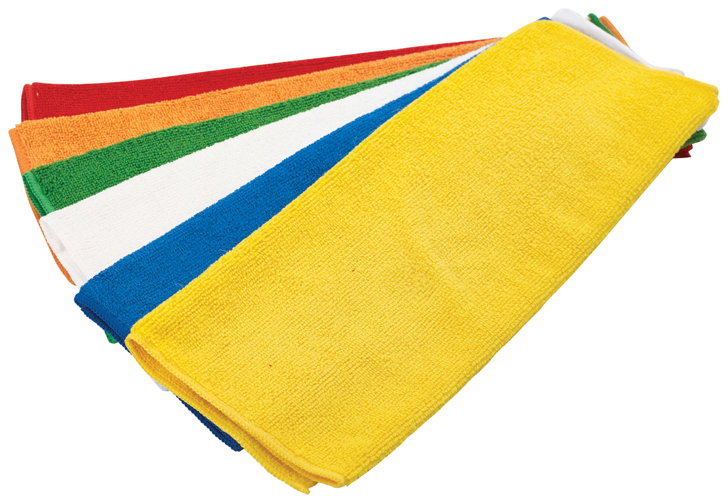 Winco BTM-16AC 16" x 16" Various Colors Microfiber Towel (6pcs/pk)