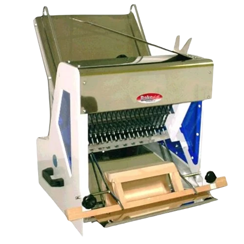 BakeMax BMGF005 Countertop Gravity Feed Soft Crusted Bread Slicer with 3/4″ Slice Thickness