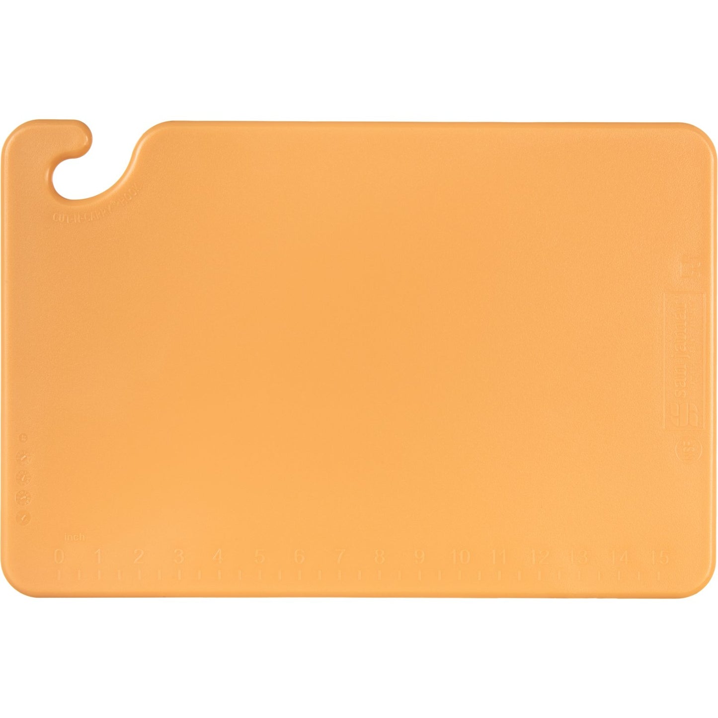 San Jamar CB121812BR 12" x 18" x 0.5" Brown Cut-N-Carry Cutting Board