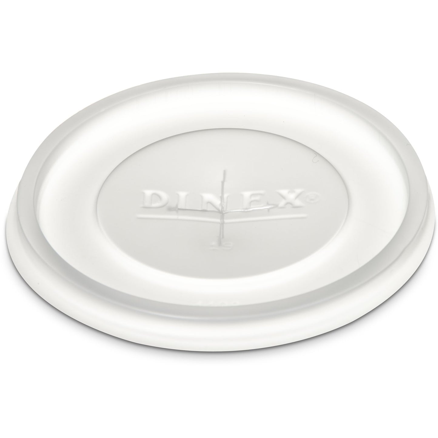 Dinex DX1198ST8714 Translucent Disposable Lid with Straw Slot Fits for 9.5 - 12 oz Dinex, Carlisle, Cambro and G.E.T. Enterprises Tumblers (1000/cs)