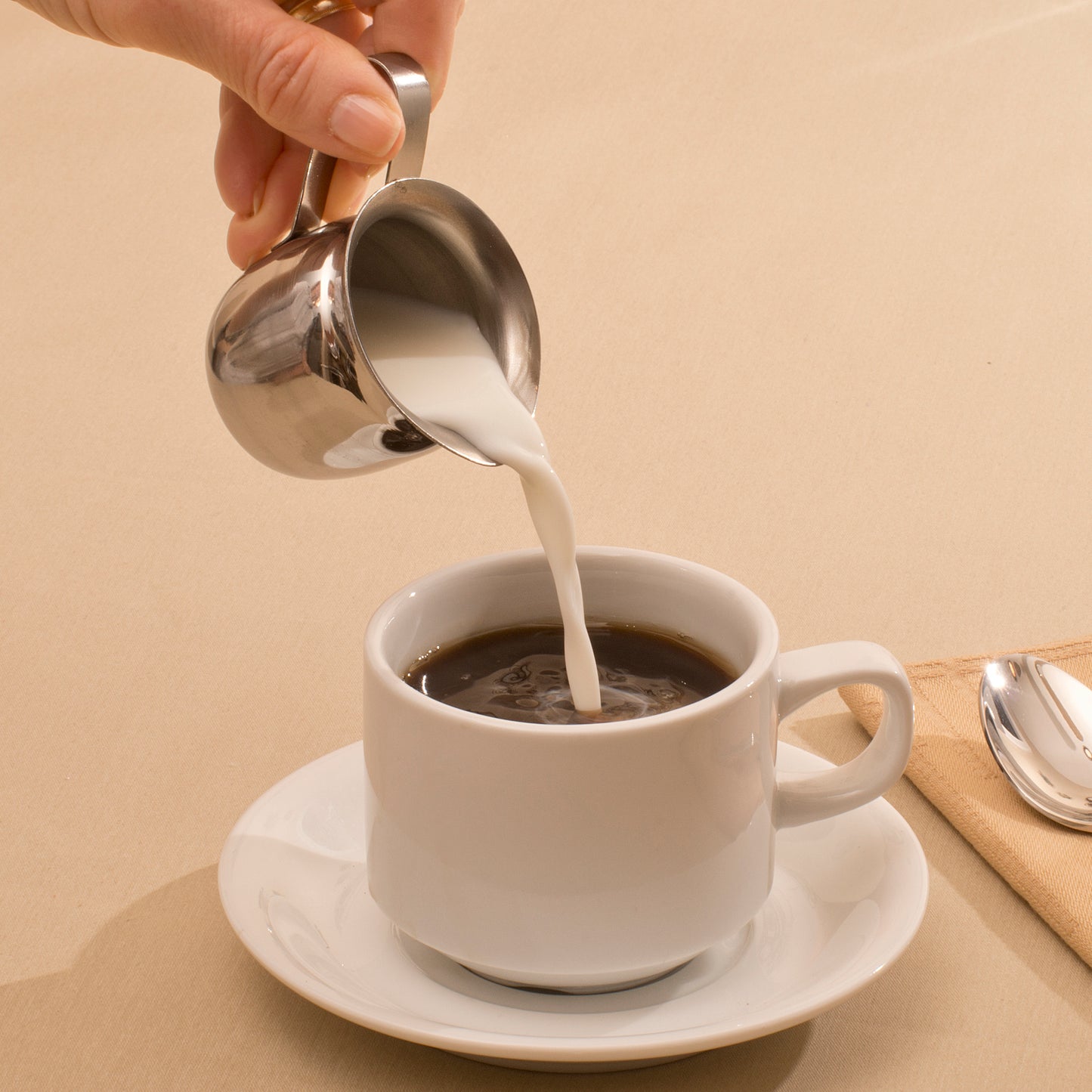 Winco BCS-3 3 oz. Stainless Steel Bell Creamer