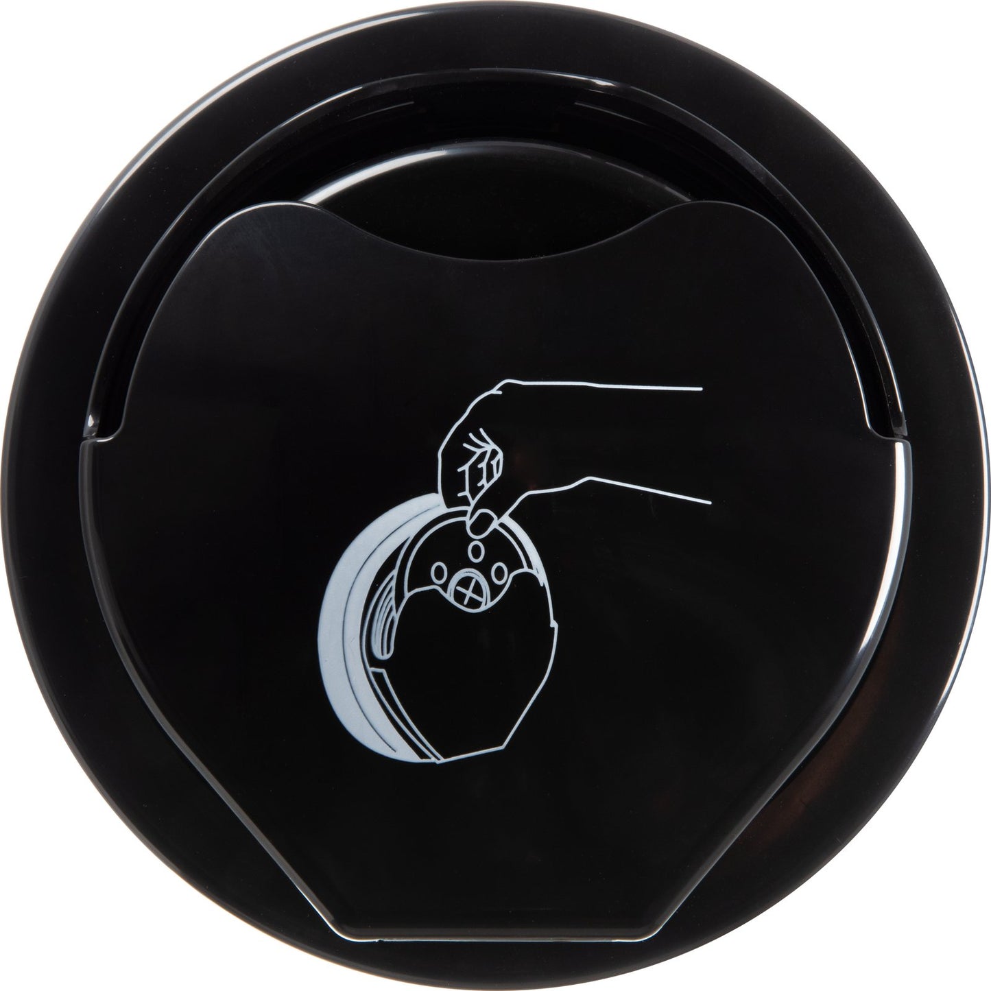 San Jamar L2200C Small Black In-counter EZ-Fit Lid Dispenser