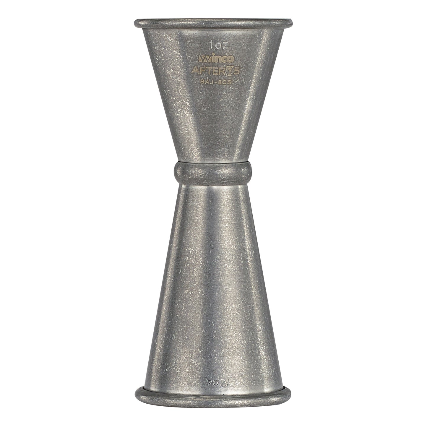 Winco BAJ-8CS 1x 1-1/2 oz. Stainless Steel After 5 Jigger w/ Inner Marking Lines, Crafted Steel Finish