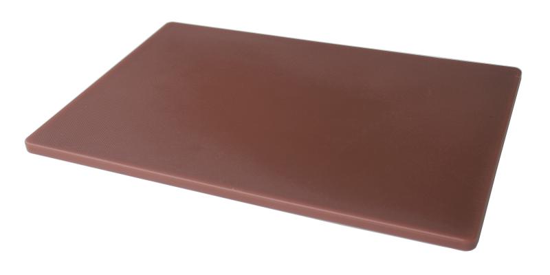 Omcan 41211 18" x 24" x 1/2" Brown Polyethylene Pre-Cut Rigid Cutting Board