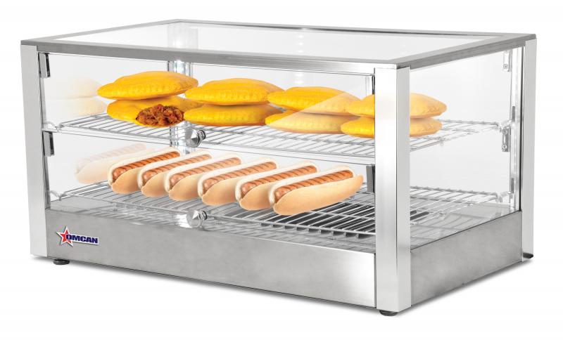 Omcan 41872 28-inch Countertop Display Warmer with 2 Front and 2 Rear Hinged Doors