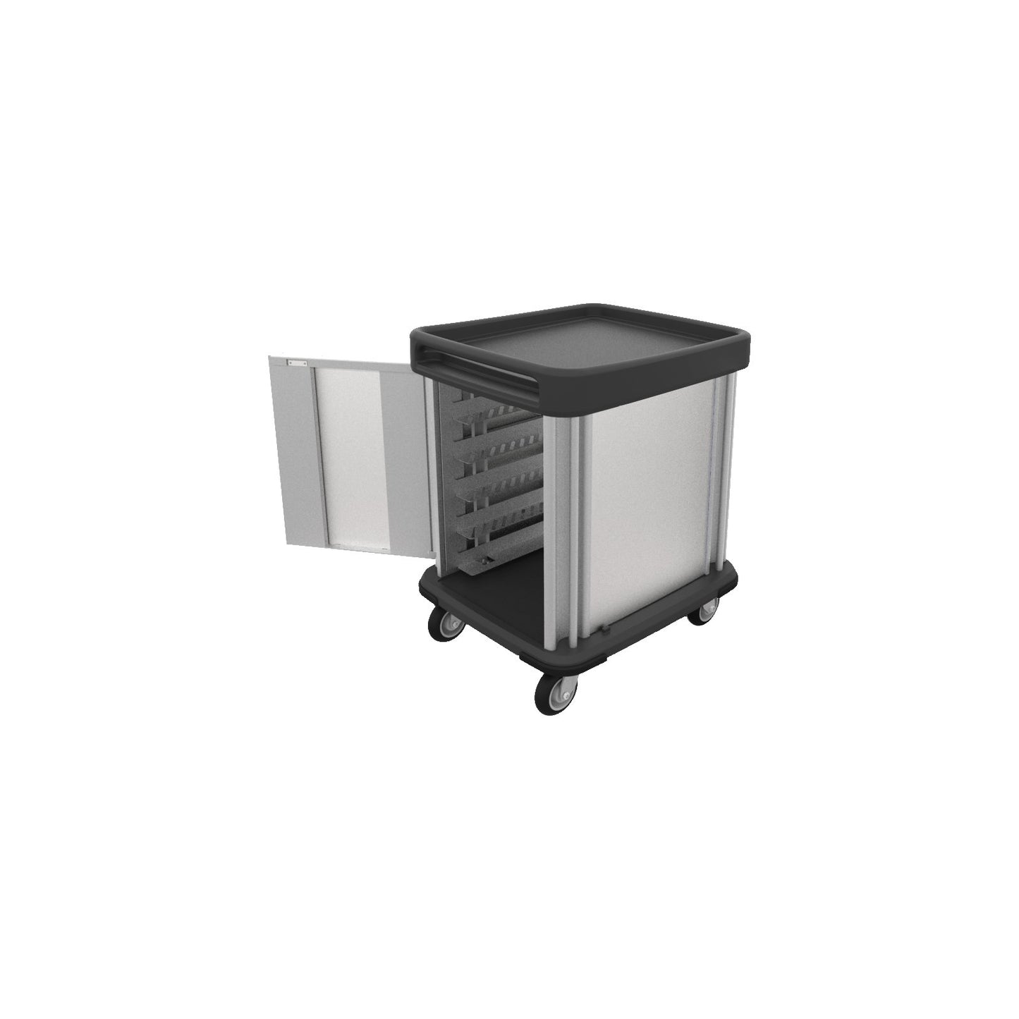 Dinex DXSU2T1D10 10 Trays (2 Trays per slide) Single Door Stainless Steel Dinex TQ Supreme Cart