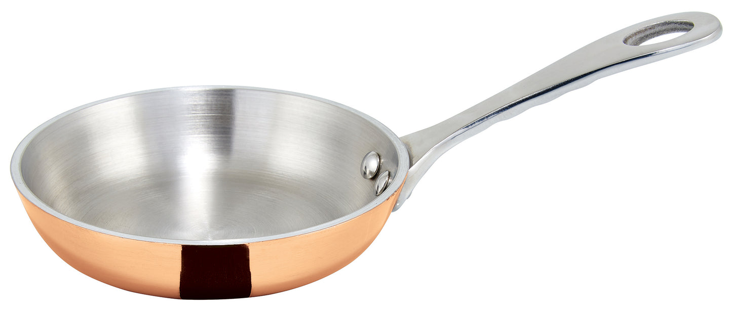 Winco DCFP-4C 5 oz. 4" Copper-Plated Mini Fry Pan