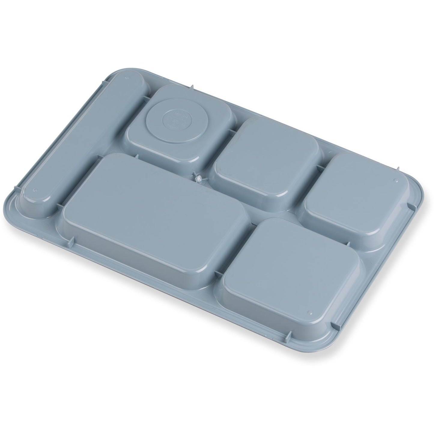Carlisle 614R59 10" x 14" Slate Blue 6-Compartment ABS Right-Hand Tray