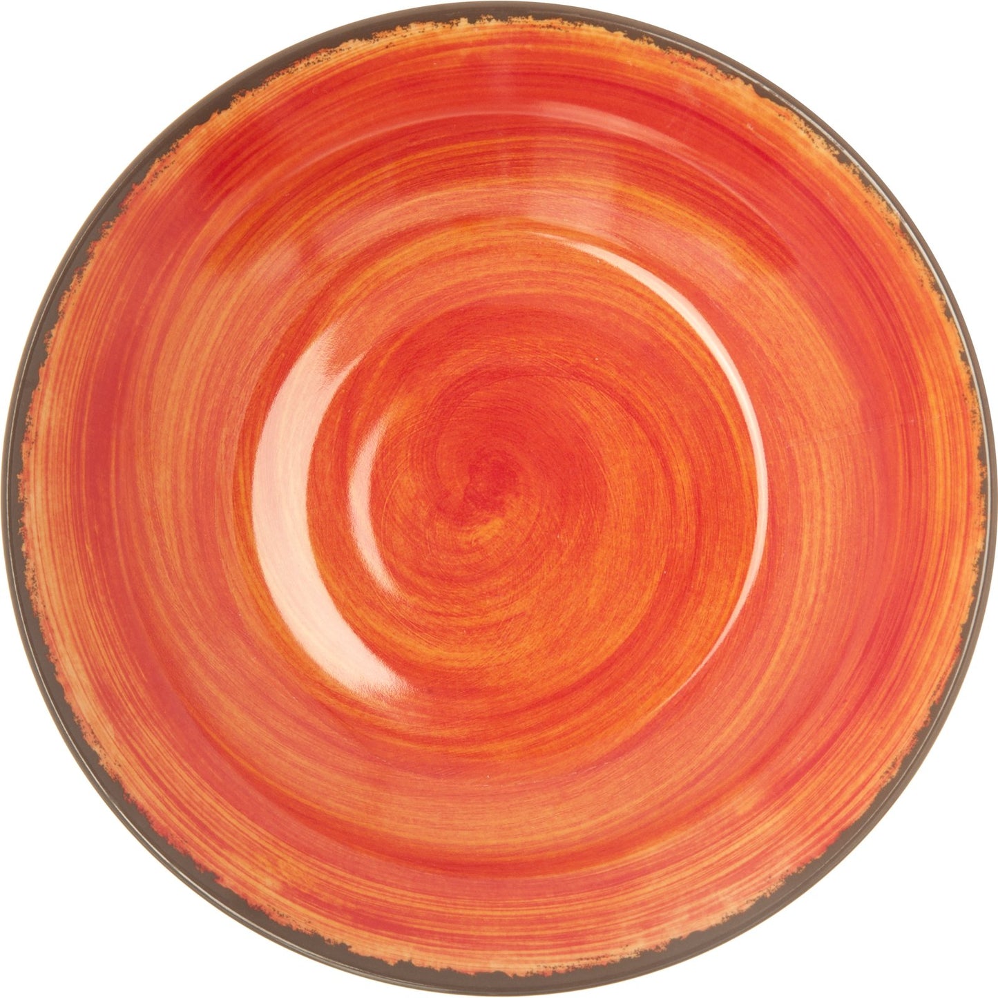 Carlisle 5400352 28.5 oz Fireball Mingle Melamine Rimmed Soup Bowl