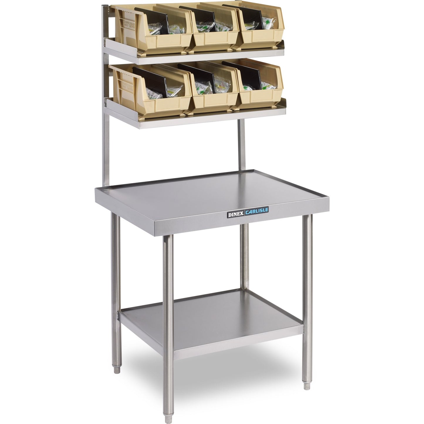 Dinex DXPICTABLESS 30" x 24" Stainless Steel Stationary Mini Starter Station