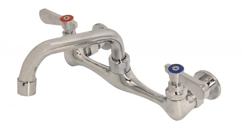 Omcan 39254 Splash Mounted Faucet for 18" x 18" - One Tub Sinks and Blender Station