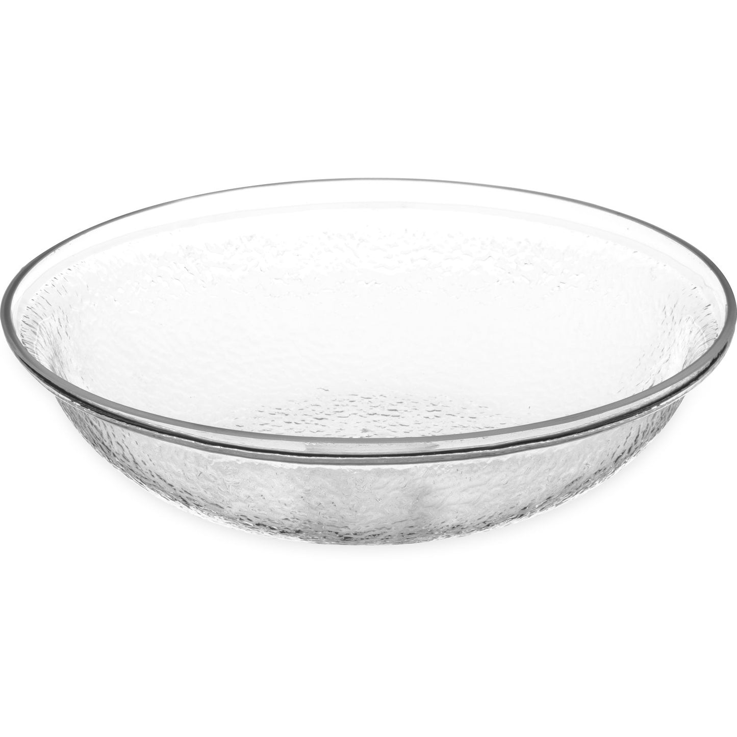 Carlisle SB7007 2 Qt Clear Round Acrylic Pebbled Bowl