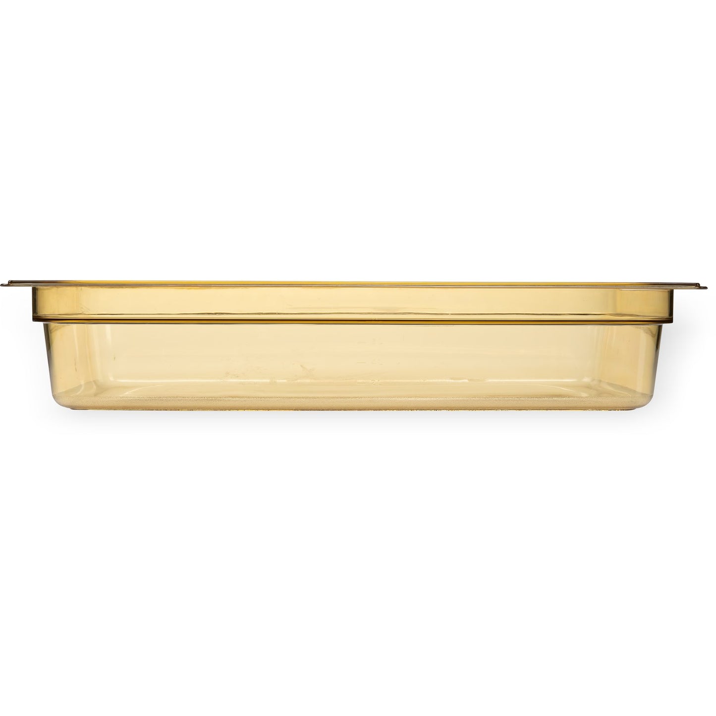 Carlisle 10401B13 Full-Size Amber High Heat Plastic StorPlus Food Pan, 4" Deep