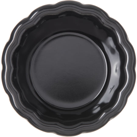 Carlisle 4394203 1 oz Black Melamine Scalloped Ramekin