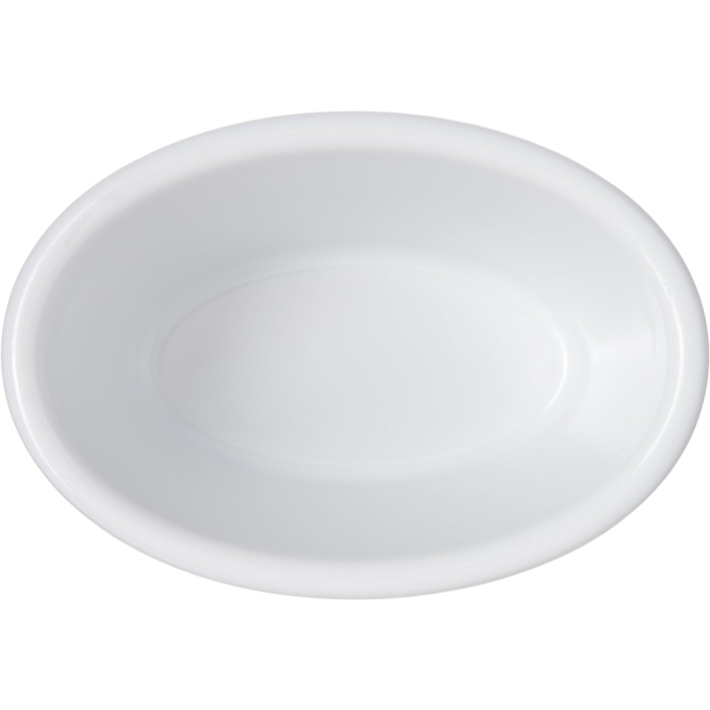 Carlisle S31402 4 oz White Oval Melamine Smooth Ramekin