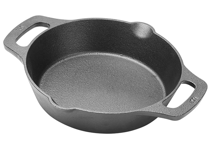 Winco CASD-8 Cast Iron Pre-Seasoned Induction Skillet with Dual Loop Handles